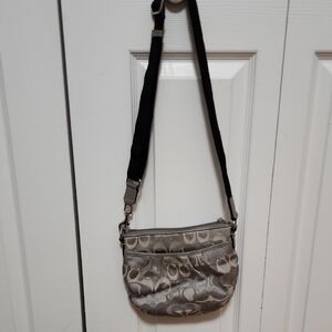 Coach Silver and Gray Crossbody Bag